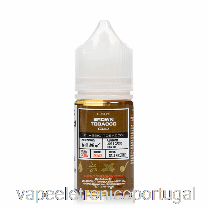 Vape Eletronico Brown Tabaco - Série Bsx Salt - 30ml 50mg